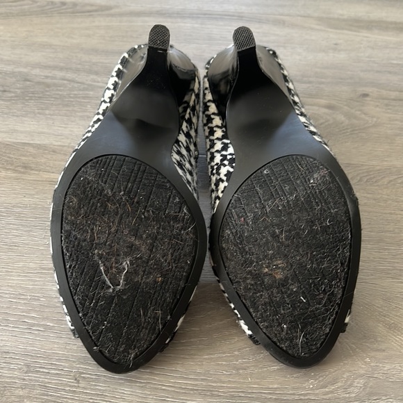 Rampage retro vintage style houndstooth peep toe heels size 9.5 - Picture 6 of 8